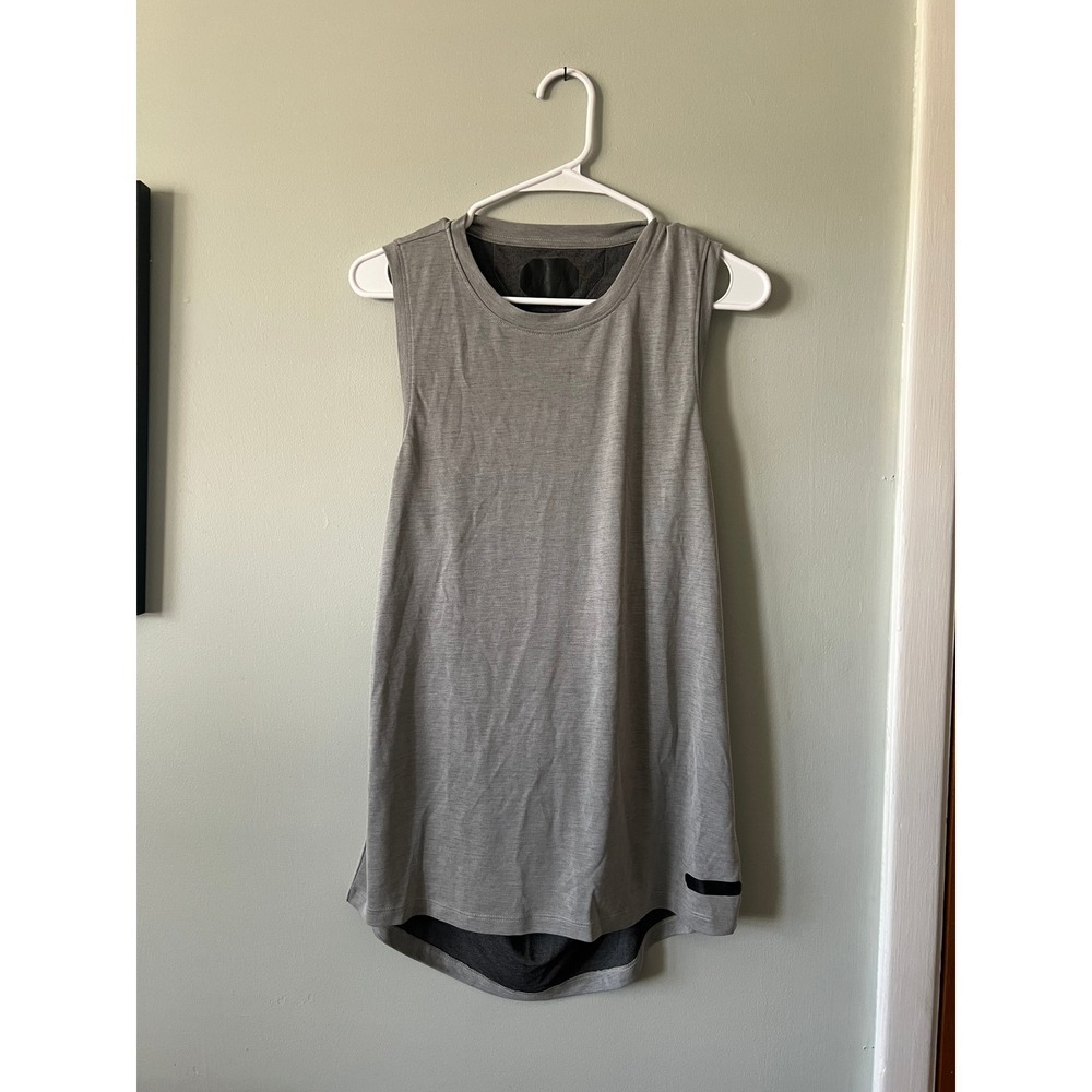 Under Armour Tank Top Open Back Workout Running Gray Women Size Large